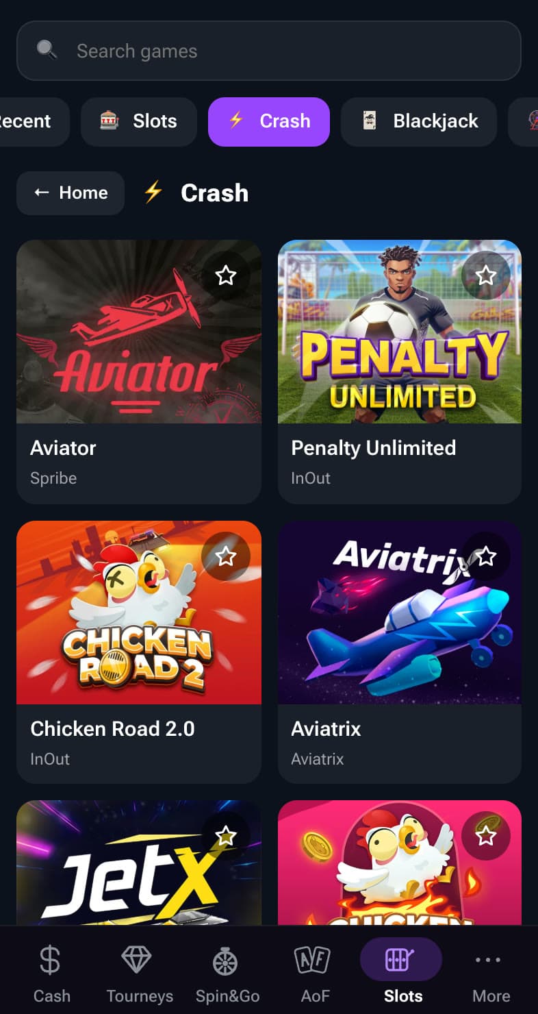 Solana Poker crash games: Aviator, JetX, Chicken Road